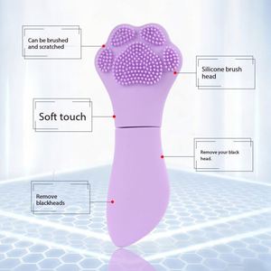 Hot Selling Colorful Silicone Cat Paw Facial Brush Soft Manual <b>Blackhead</b> <b>Remover</b> for Gentle Skin Cleansing & Exfoliation - Product Image 3