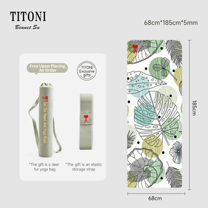 <span class=keywords><strong>TITONI</strong></span> qualité perfectionniste impression UV tapis de Pilates sans PVC soutien supplémentaire poignée ultime tapis de Yoga en caoutchouc PU vente en ligne - Product Image 6