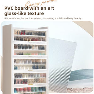 Étagère à chaussures multi-niveaux anti-poussière avec portes transparentes, grande capacité, organisateur anti-poussière pour entrée, facile à nettoyer - Product Image 2