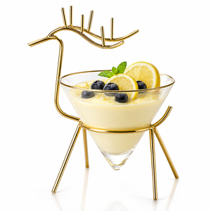 Verres à cocktail créatifs faits à la main de style nordique 200 ml, verres à shot à motif cerf pour les fêtes - Product Image 1