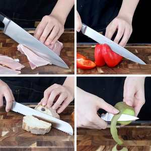 High Quality Traditional Metal <strong>Kitchen</strong> Cutter Cooking Knives Set ABS Handle <strong>Kitchen</strong> Chef Knife Kit Stainless Steel Block Wintop - Product Image 6