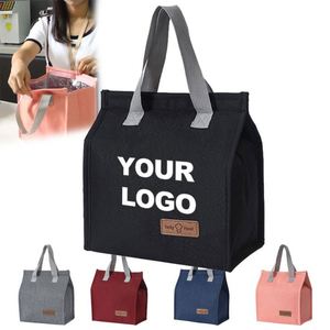 Sac de pique-nique isotherme personnalisable en tissu Oxford avec logo, sac à déjeuner portable vintage pour étudiants, design tendance, vente en gros - Product Image 1