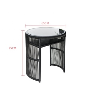 Ensemble <span class=keywords><strong>table</strong></span> <span class=keywords><strong>et</strong></span> <span class=keywords><strong>chaises</strong></span> <span class=keywords><strong>de</strong></span> patio en rotin peu encombrant pour petits meubles <span class=keywords><strong>de</strong></span> <span class=keywords><strong>jardin</strong></span> - Product Image 6