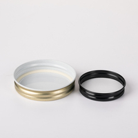 Couvre-bocaux en métal doré sur mesure de 70 mm et 86 mm, couvercles à vis pour bocaux en verre Mason, filetage continu CT