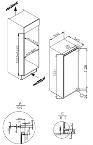 Réfrigérateur Autonome Blanc 179L 123 <span class=keywords><strong>cm</strong></span> NF, Congélateur 16L, Réfrigérateur 163L - Product Image 4