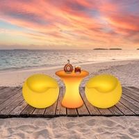 Tabouret LED en forme de pomme, siège lumineux changeant de couleur, en plastique PE, imperméable, pour bar, club, intérieur, extérieur, meubles de maison