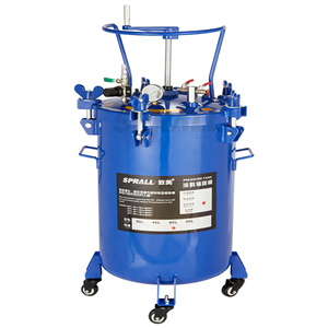 SPRALL 10L-60L 수동 페인트 압력 포트 탱크 조절기 압력 게이지 포함 - Product Image 1