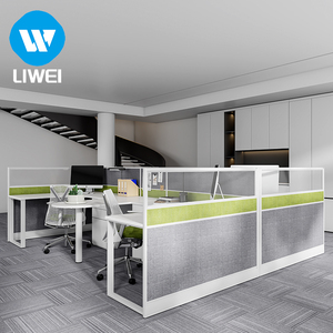 LIWEI - Nueva Estación de Trabajo de Oficina con Mesa Redonda Moderna para <span class=keywords><strong>Call</strong></span> <span class=keywords><strong>Center</strong></span>, con Marco de Aluminio y Diseño Ecológico - Product Image 3