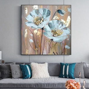 Vendita calda Poster moderno colore lamina d'<span class=keywords><strong>oro</strong></span> arte 100% <span class=keywords><strong>pittura</strong></span> a olio fatta a mano su tela per soggiorno Wall Art - Product Image 4