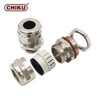 CHIKU PG Series Brass Metal Cable Gland Nickel Plated CE UL ATEX Explosion Proof Cable Gland for Automation Instrument Cabinet