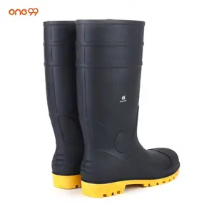 One99 yetişkin bahçe yağmur çizmeleri ayakkabı özel su geçirmez PVC güvenlik yağmur çizmeleri yağmur çizmeleri toptan uzun lastik iş çizmeleri tarım