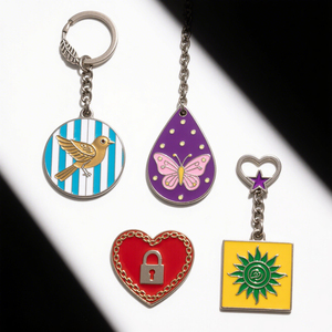Tailored Elegant Hard Enamel Metal Key Fobs with Lobster Clasp for VIP Membership Rewards - Product Image 1