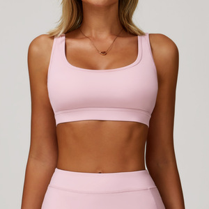 Sujetador deportivo con espalda recortada y efecto segunda piel para mujer, top atlético a prueba <span class=keywords><strong>de</strong></span> golpes para correr, yoga, gimnasio, entrenamiento, estilo 4501 - Product Image 2