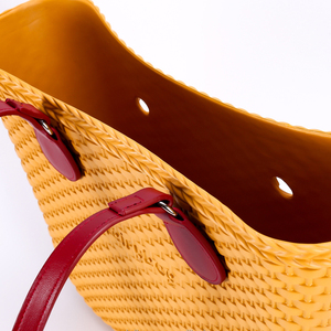 Femmes grande capacité italie <span class=keywords><strong>Obag</strong></span> Designer Shopping sac fourre-tout coloré tissé motif PU poignée Portable EVA Fairybag pour la plage - Product Image 3