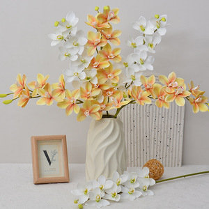 Orchidées Cymbidium Artificielles Flower Delight, 9 Tiges en PVC Souple, Décoration de Mariage et de Maison - Product Image 3