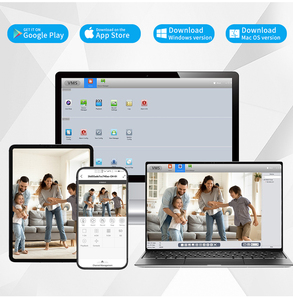 Kit de caméra de sécurité sans fil IP PTZ à double objectif H.265 2.4G/5G 3MP+3MP 16 canaux NVR avec audio bidirectionnel pour la maison, système de caméra de sécurité extérieure - Product Image 6