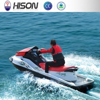 Bateau à moteur 300hp à grande vitesse personnalisé en usine 1400cc 4 temps 3 sièges en fibre de verre Jet d'eau Ski pour la pêche et le jeu