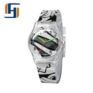 Fancy Stylish Tùy Chỉnh Mặt Đồng Hồ PVC Watchband Trẻ Em Đồng Hồ Nhựa Cao Su Unisex Logo Tròn Có Thể Được In Trên Mặt Đồng Hồ - Product Image 4