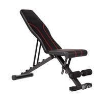 Banc de musculation réglable et pliable Kj Fitness, cadre en acier inoxydable, équipement de gym unisexe pour les sit-ups et la musculation