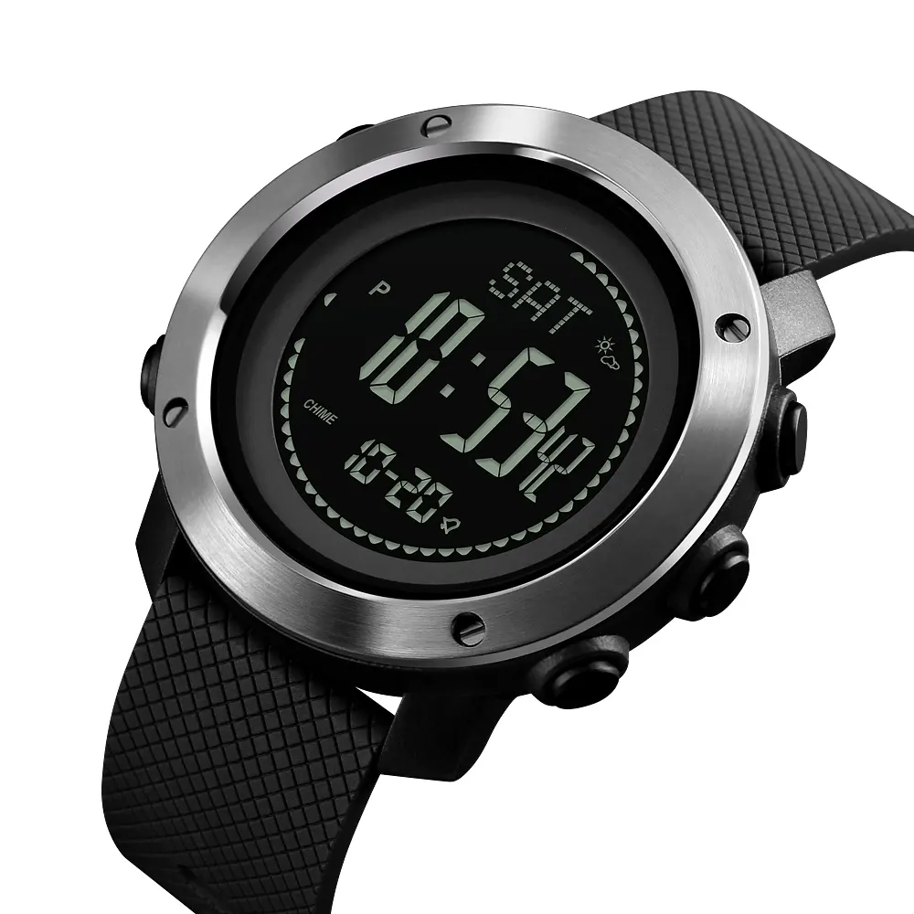 Compass digital watch SKMEI 1418 factory direct brand watches men women rubber sport watch