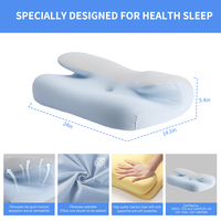 Oreiller cervical en mousse à mémoire de forme réglable oreiller de soutien du cou économique léger oreiller en mousse à mémoire de forme pour le soulagement de la douleur au cou