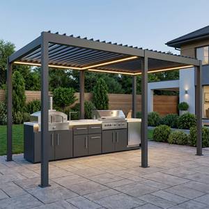 Gabinete de Jardín Personalizado Antioxidante, Cocina Exterior de Acero Inoxidable SS304 de Alta Calidad con Pérgolas de Aluminio - Product Image 1