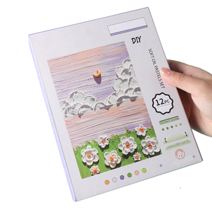 DIY tuval akrilik yağlıboya fırça tuval çerçeve ile sanat kiti Pastel Set - Product Image 6