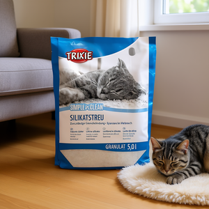 Litière granulée au silicate Trixie 5,0 L pour chats, contrôle des odeurs - Product Image 2