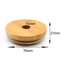 Couvercles en bois de bambou, 6 pièces, bouche irrégulière personnalisée, couvercle pour pot Mason, accessoires de cuisine, 70mm, vente en gros