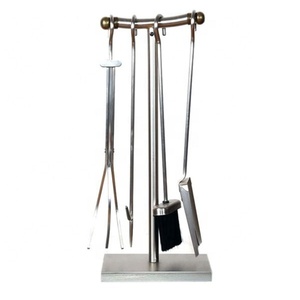 Juego de Herramientas de chimenea de <span class=keywords><strong>leña</strong></span> para el hogar, Set de 5 piezas de hierro negro duradero para el Interior del hogar - Product Image 1