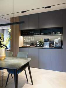 Mueble para Vinos Minimalista de Melamina, Mueble para Vinos de Vidrio Simple y Elegante, Mueble de Pared - Product Image 5