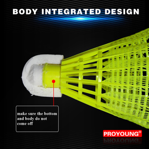 Volani da Badminton in Nylon, Stabilità di Volo Media, Velocità Media, Peso 5.3-5.5g, Confezione da 6 Palline in Nylon per Allenamento - Product Image 4