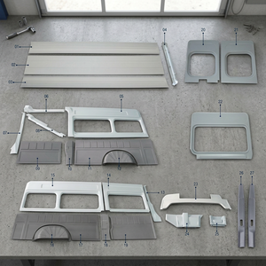 Kit Interior VKM Plastik VKM-19 DUCATO, Revestimiento de Plástico ABS Termoformado, Gris/Negro/Beige, para Vehículos Comerciales, Autocaravanas, Minibuses - Product Image 2