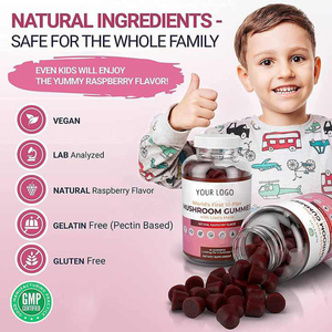 Oem ODM não tự nhiên hỗ trợ <span class=keywords><strong>vitamin</strong></span> Gummies phức tạp Nấm tăng cường năng lượng và bộ nhớ cho trẻ em - Product Image 5