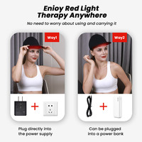 Gorra de Terapia de Luz Roja Ideatherapy de Grado Médico Serie TLH150WP con Temporizador y Controlador, Gorra de Terapia de Luz Roja para el Cabello