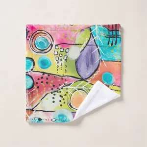 Custom Printed Hand Towel Face Towel Makeup Wash Cloth Personalized Decorative Washcloth