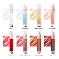 Brillo Labial Vegano Hidratante con Efecto Espejo, Marca Privada, Bajo MOQ, Brillo Labial Transparente Personalizado con Efecto Agua