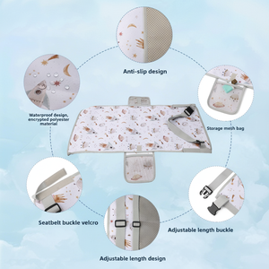 Cuscino Estensibile per Sedile <span class=keywords><strong>Aereo</strong></span> per Bambini, Poggiapiedi da Viaggio con Design Cartone Animato, per Neonati e Bambini - Product Image 6