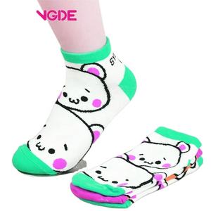 बुना हुआ कस्टम भालू कार्टून बच्चे स्ट्रिप पशु बिल्ली कला कार्टून चरित्र हास्यास्पद कपास बच्चों को मोजे - Product Image 1