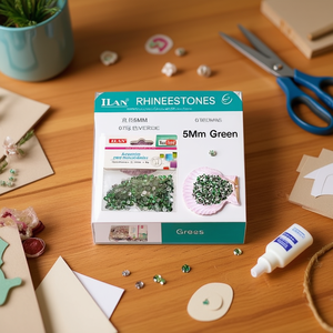 Strass Ilan 5 mm verdi per artigianato e progetti fai da te - Product Image 3