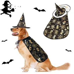 Offre Spéciale Pet Halloween Costume Vampire Cape Chapeau Outfit Chien Pet Imprimé Halloween Chapeau Ensemble - Product Image 2
