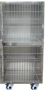 Jaula Portátil Grande de Acero Inoxidable para Perros y Gatos, con Ruedas Inferiores, Plegable, con Bandeja de Plástico - Product Image 5