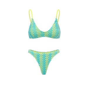 Set <span class=keywords><strong>Bikini</strong></span> da Bagno con Micro Reggiseno <span class=keywords><strong>di</strong></span> Design ODM su Misura in Lussuoso Tessuto a Maglia e Laccetti Produttore ODM - Product Image 6