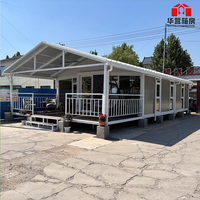 Contenedor prefabricado de 40 pies y 20 pies, casa extensible a la venta, casa prefabricada plegable de acero ligero, Villa de 5 dormitorios