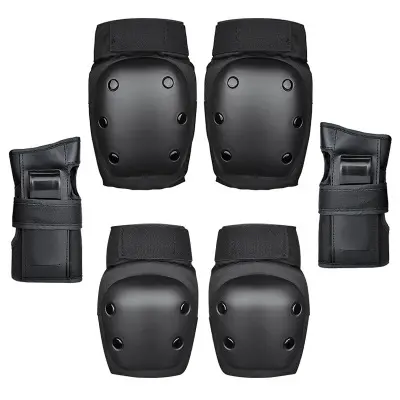 Kids Adult 6PCS Rollschuh-Sicherheits unterstützung Guard Pad Set Verstellbares Sportschutz-Set