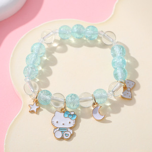 Braccialetto Artigianale con Perline di Cristallo, Charm a Forma di Cane Yugui e Unicorno, Braccialetti dell'Amicizia per Ragazze e Coppie - Product Image 4