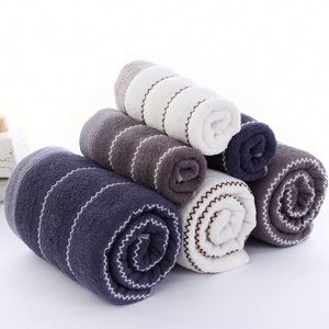 Manufacturer Household Thickened Pure Cotton Solid Color Custom Logo <b>Large</b> Adult Quick-Dry Rectangular <b>Bath</b> <b>Towel</b> - Product Image 4