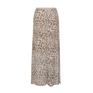 Jupe longue personnalisée unie à imprimé léopard pour femme, style élégant pour soirées - Product Image 1
