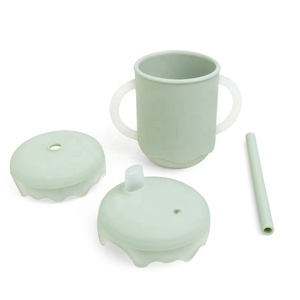 Vaso Antiderrames de Silicona Libre de BPA para Bebés, con Doble Asa, para Niños Pequeños, para Comer y Beber Agua, con Diseño Impreso, Sin Fugas - Product Image 1