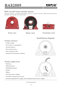 Yhdc 20-100a हॉल प्रभाव बंद लूप वर्तमान सेंसर, + 5v एकल बिजली आपूर्ति के साथ वर्तमान ट्रांसड्यूसर 2009 - Product Image 5